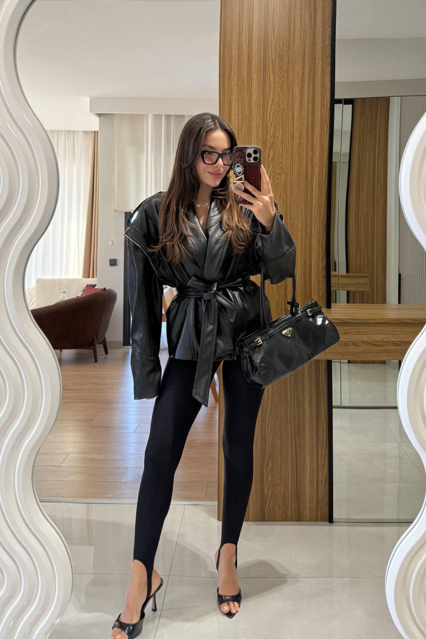 Cleo Leather Jacket in Black