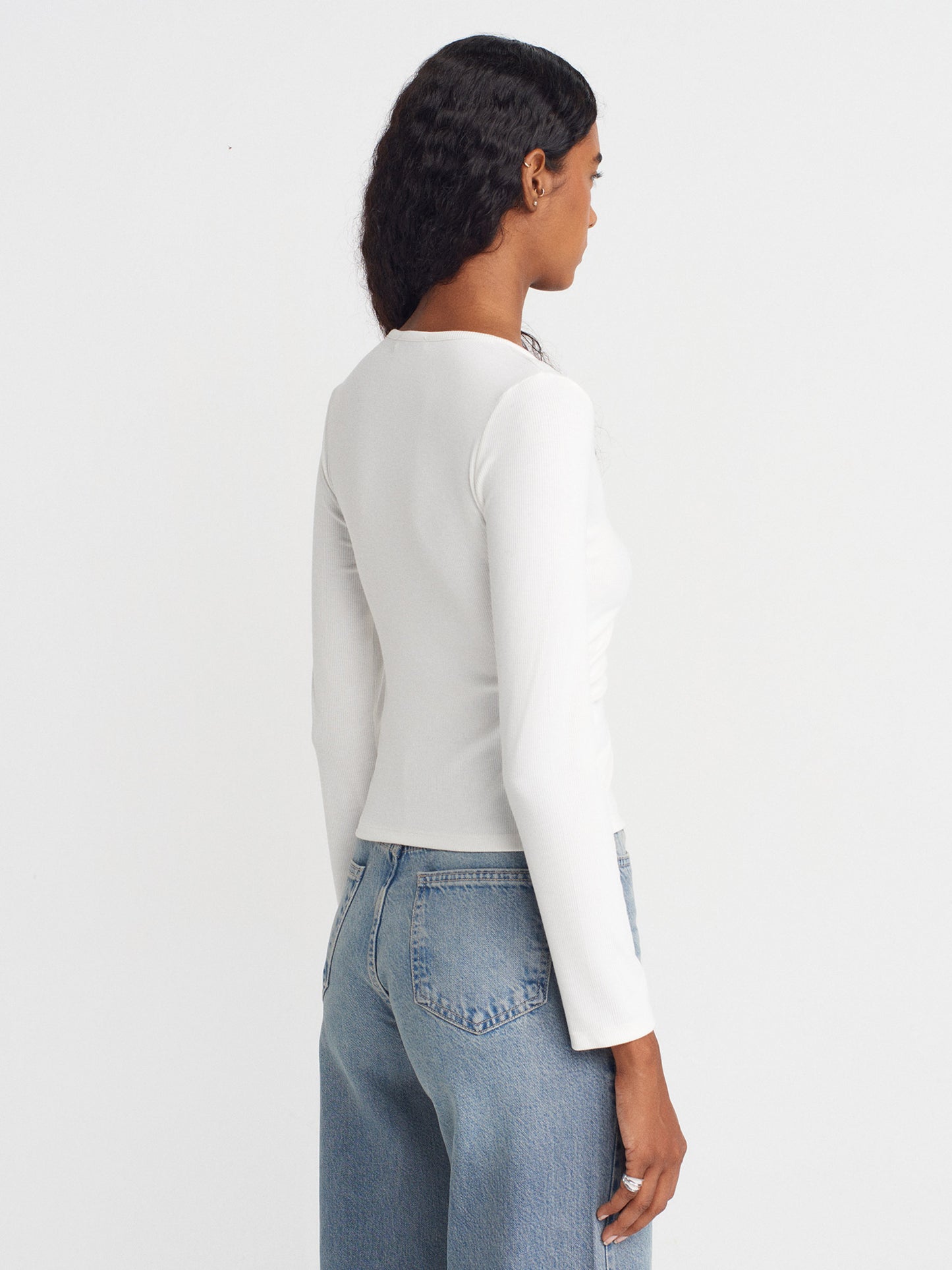 Sia Button Detailed Gathered Top