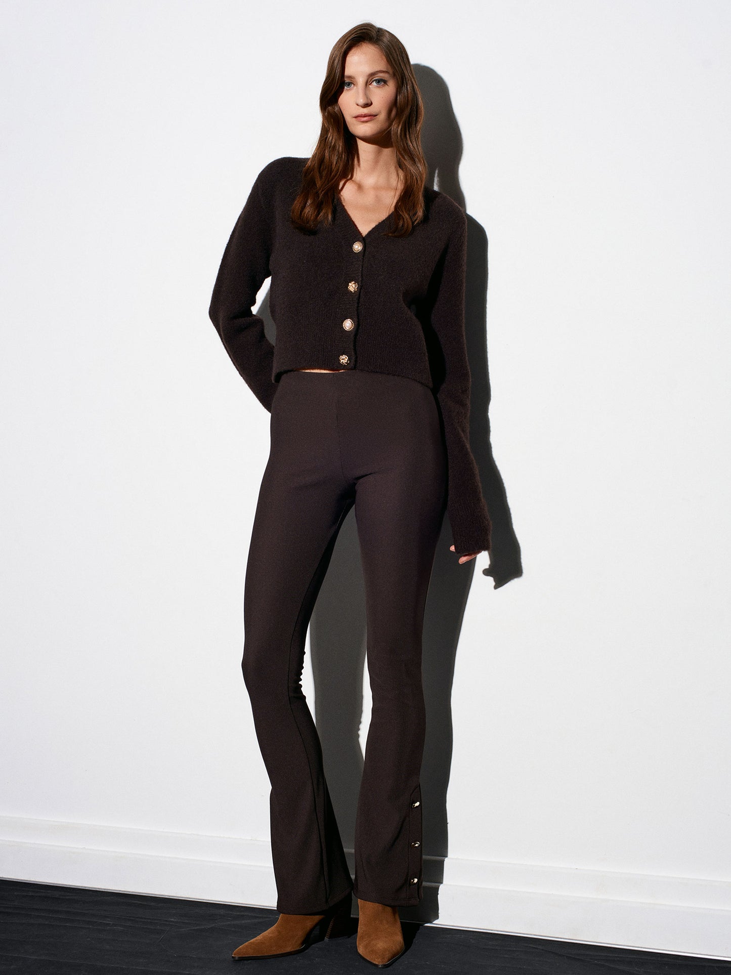 Shira Wool Blend Buttoned Knitted Cardigan