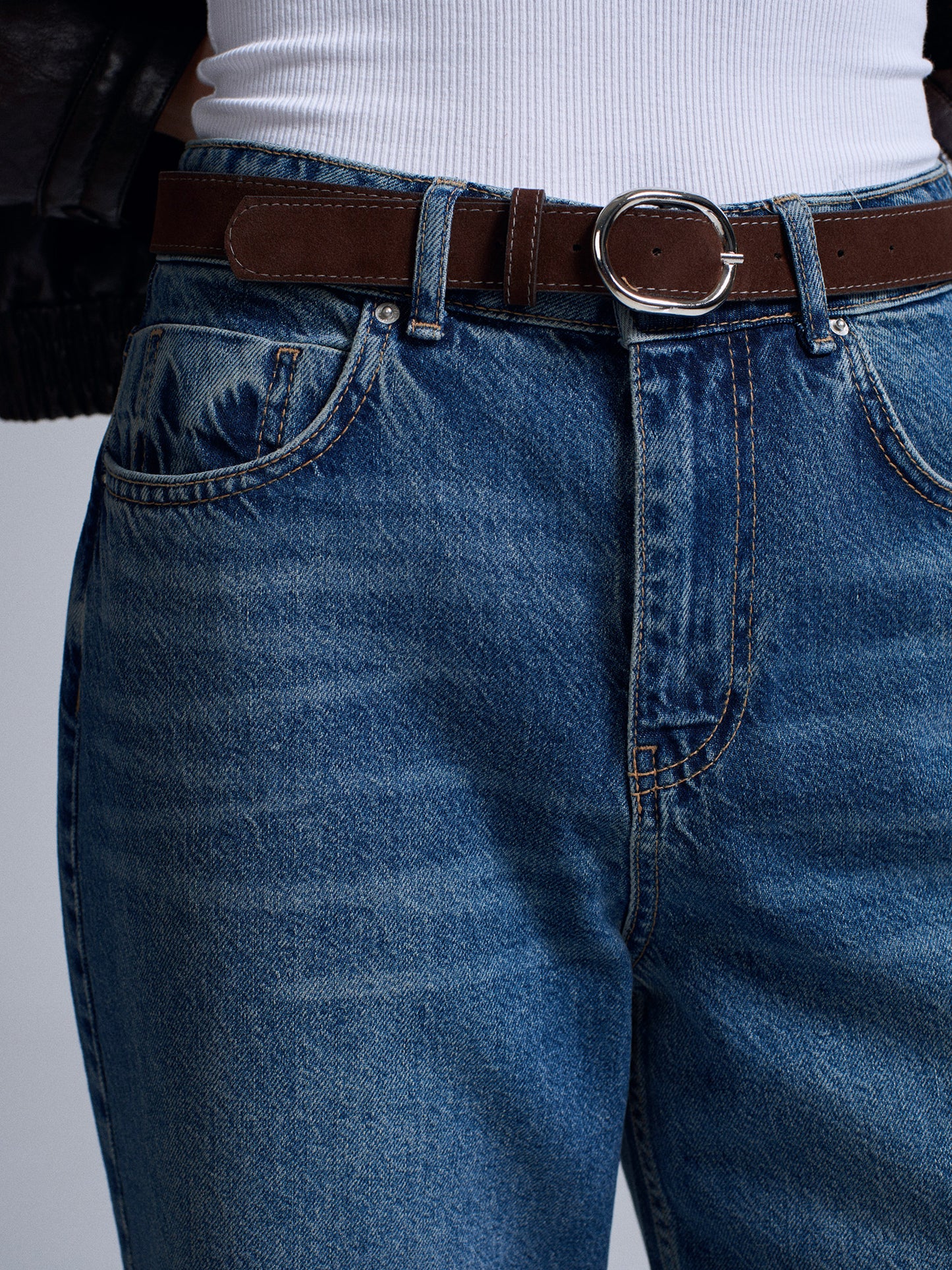 Monroe Belted Wide Leg Jeans