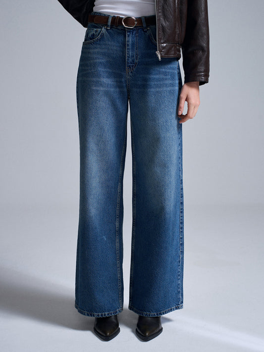 Monroe Belted Wide Leg Jeans