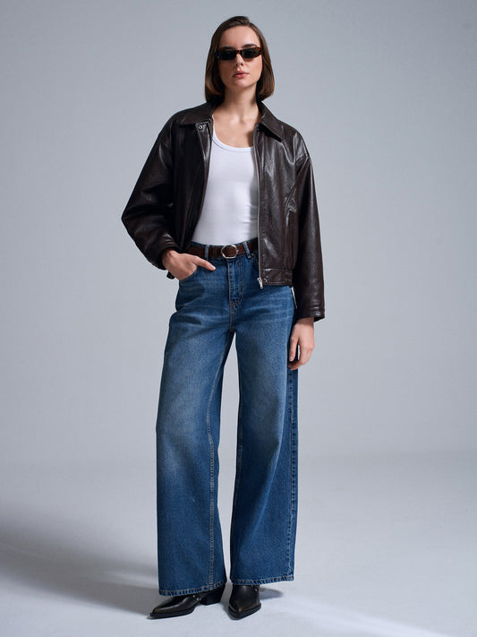 Monroe Belted Wide Leg Jeans