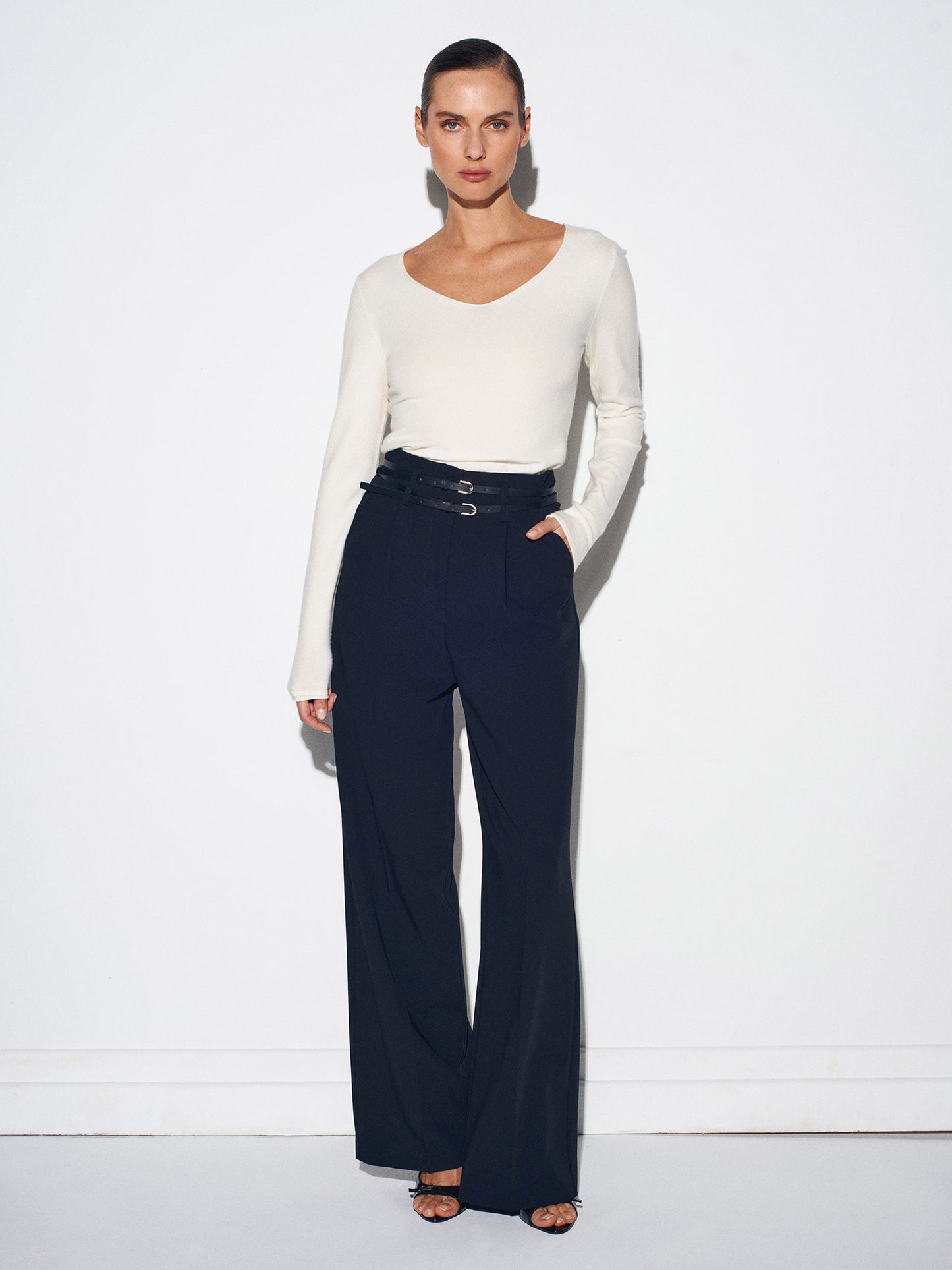 Kora Belted High Waist Trousers