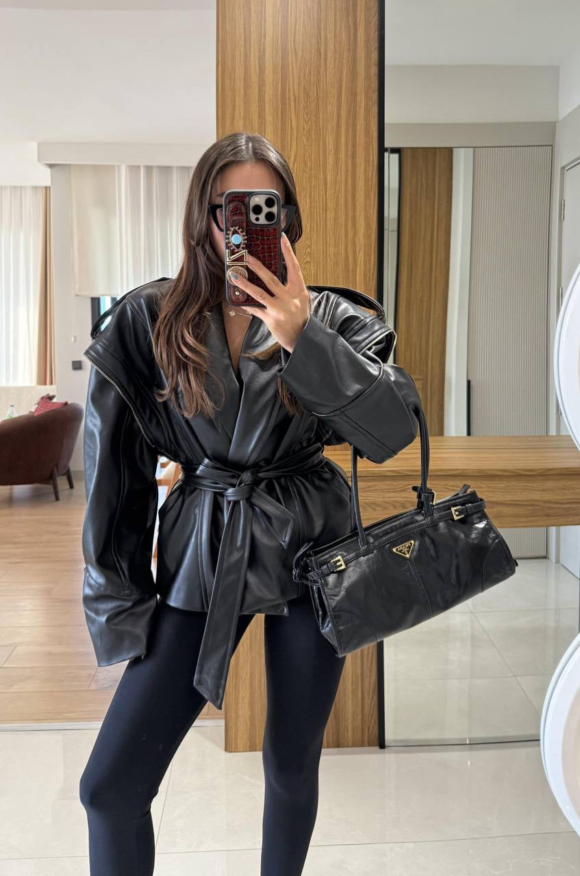 Cleo Leather Jacket in Black