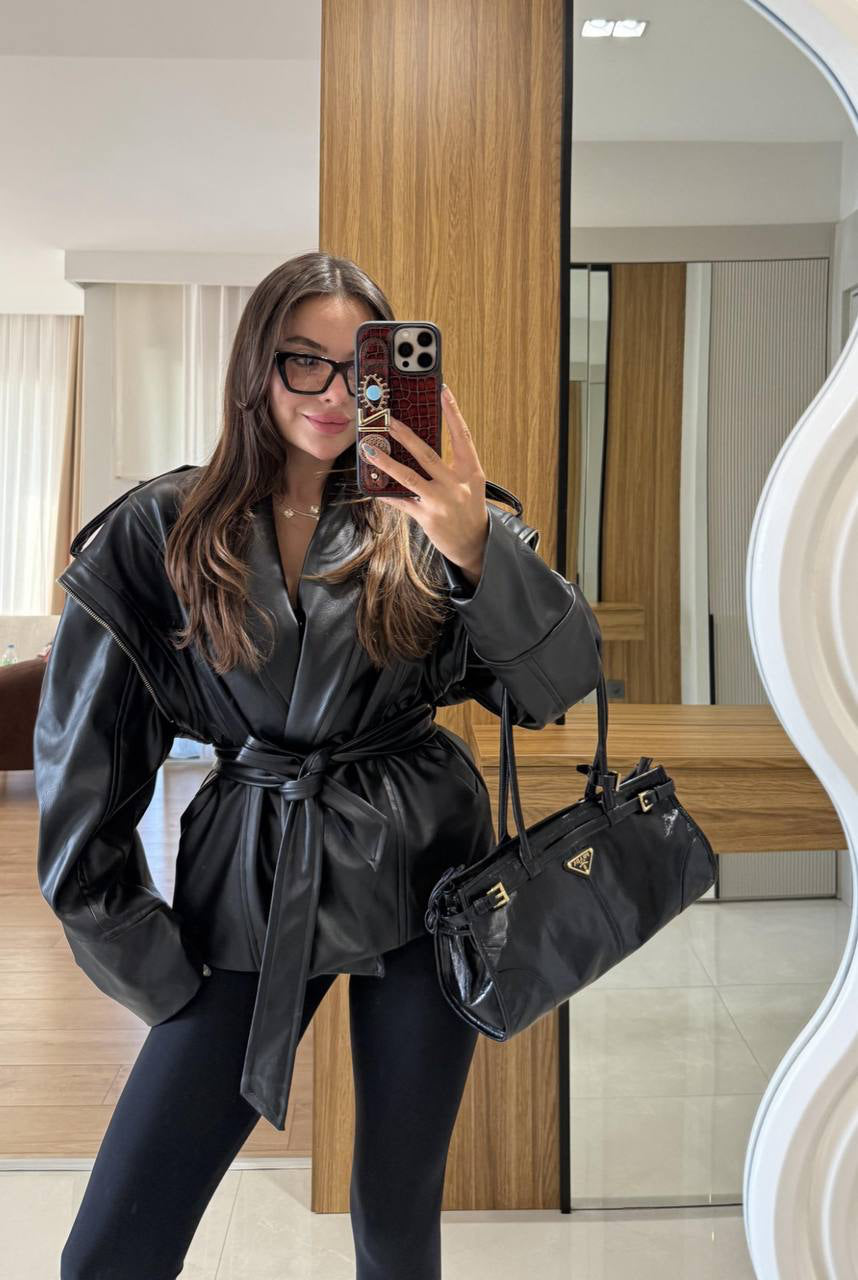 Cleo Leather Jacket in Black